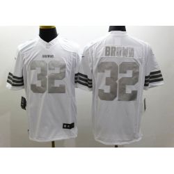 Cheap Jim Brown Browns Jersey From China #32 Platinum
