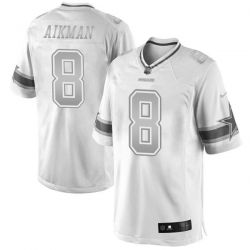 Cheap Troy Aikman Cowboys Jersey From China #8 Platinum