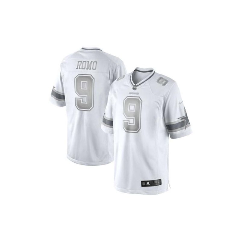 Cheap Tony Romo Cowboys Jersey From China #9 Platinum