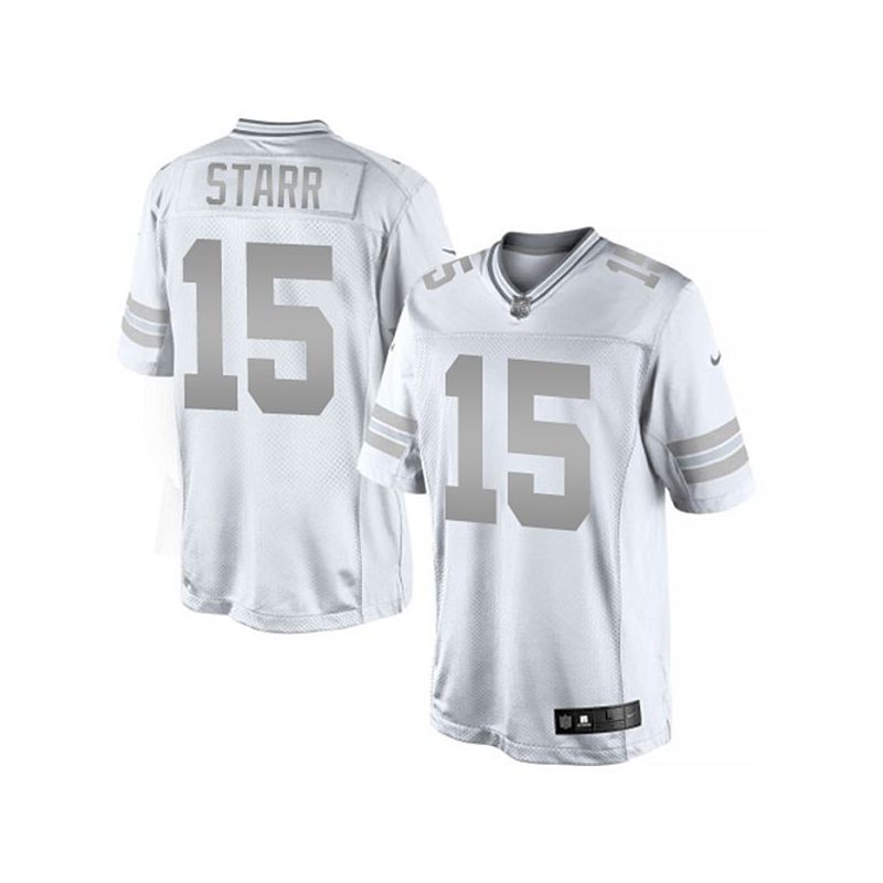 Cheap Bart Starr Packers Jersey From China #15 Platinum