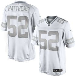 Cheap Clay Matthews Packers Jersey From China #52 Platinum