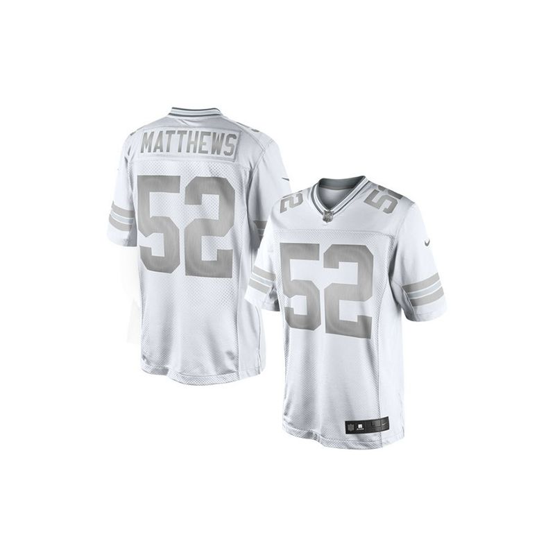 Cheap Clay Matthews Packers Jersey From China #52 Platinum