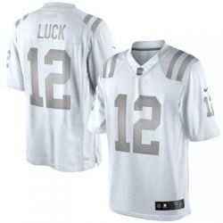 Cheap Andrew Luck Colts Jersey From China #12 Platinum