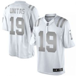 Cheap Johnny Unitas Colts Jersey From China #19 Platinum