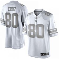 Cheap Victor Cruz Giants Jersey From China #80 Platinum
