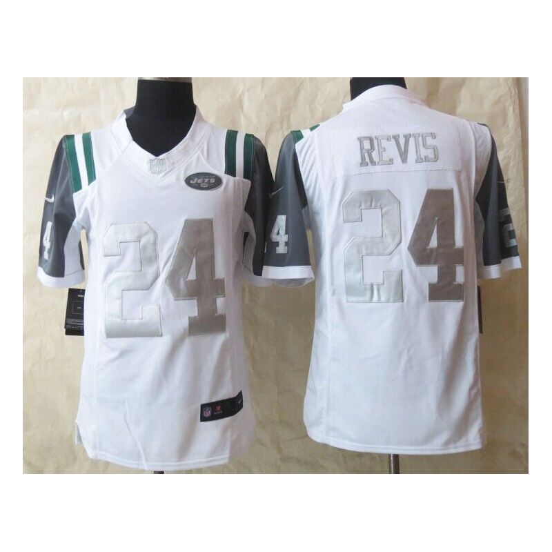 Cheap Darrelle Revis Jets Jersey From China #24 Platinum