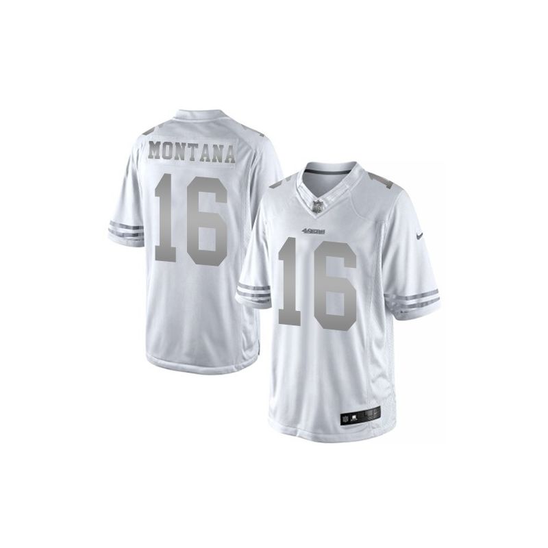 Cheap Joe Montana 49ers Jersey From China #16 Platinum Cheap Joe Montana 49ers Jersey From China #16 Platinum