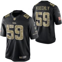 Cheap Luke Kuechly Panthers Jersey From China #59 Black Salute To Service