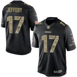 Cheap Alshon Jeffery Bears Jersey From China #17 Black Salute To Service