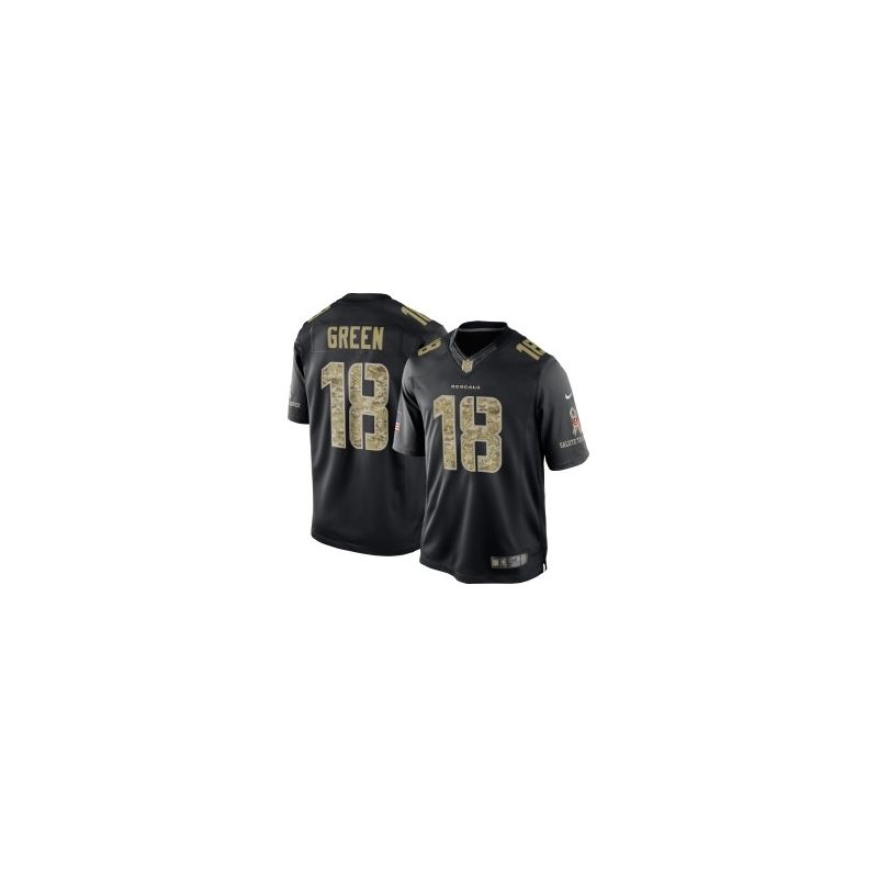 Cheap AJ Green Bengals Jersey From China #18 Black Salute To Service Cheap AJ Green Bengals Jersey From China #18 Black Salute To Service