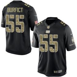 Cheap Vontaze Burfict Bengals Jersey From China #55 Black Salute To Service