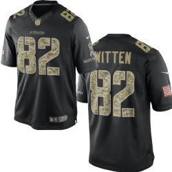 Cheap Jason Witten Cowboys Jersey From China #82 Black Salute To Service
