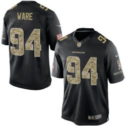 Cheap DeMarcus Ware Broncos Jersey From China #94 Black Salute To Service