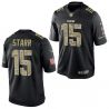 Cheap Bart Starr Packers Jersey From China #15 Black Salute To Service