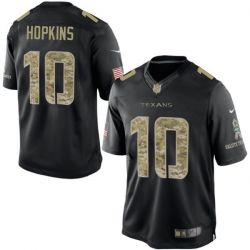 Cheap DeAndre Hopkins Texans Jersey From China #10 Black Salute To Service