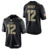 Cheap Tom Brady Patriots Jersey From China #12 Black Salute To Service