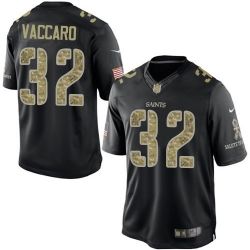 Cheap Kenny Vaccaro Saints Jersey From China #32 Black Salute To Service