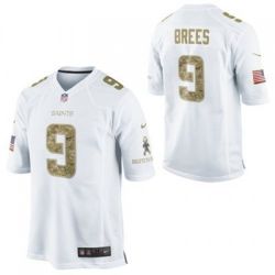 Cheap Drew Brees Saints Jersey From China #9 White Salute To Service