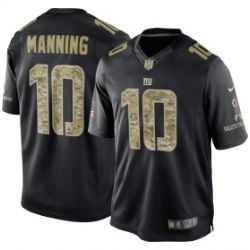 Cheap Eli Manning Giants Jersey From China #10 Black Salute To Service
