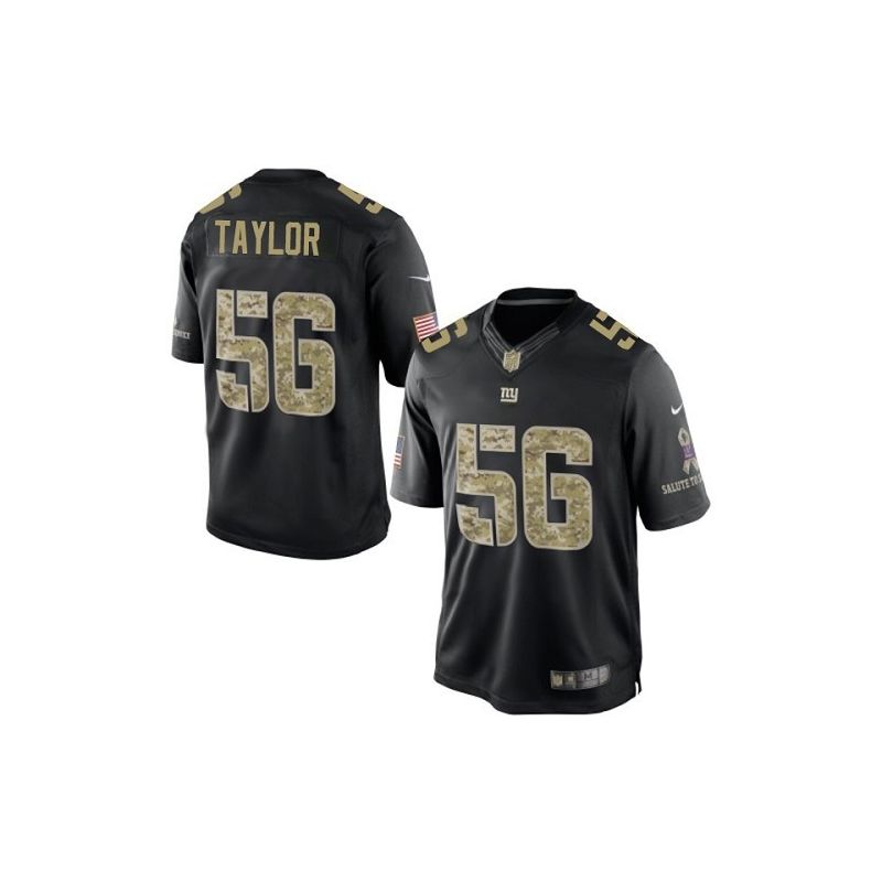Cheap Lawrence Taylor Giants Jersey From China #56 Black Salute To Service