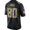Cheap Victor Cruz Giants Jersey From China #80 Black Salute To Service