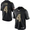 Cheap Derek Carr Raiders Jersey From China #4 Black Salute To Service
