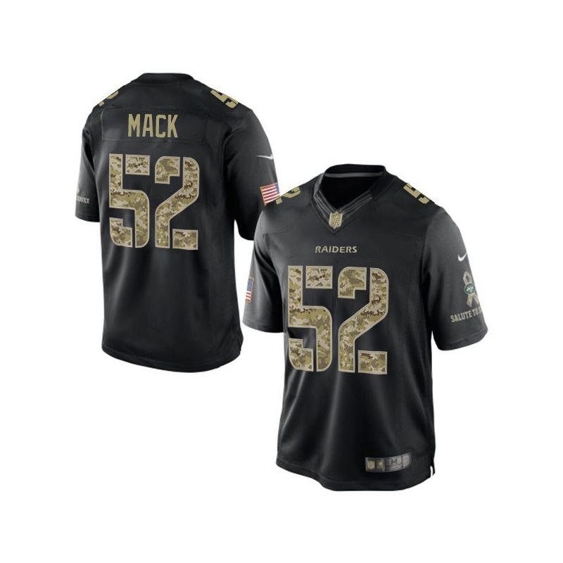 Cheap Khalil Mack Raiders Jersey From China #52 Black Salute To Service Cheap Khalil Mack Raiders Jersey From China #52 Black Salute To Service