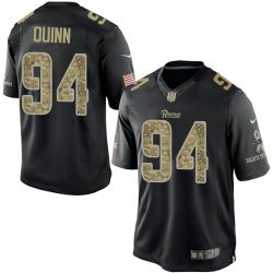 Cheap Robert Quinn Rams Jersey From China #94 Black Salute To Service