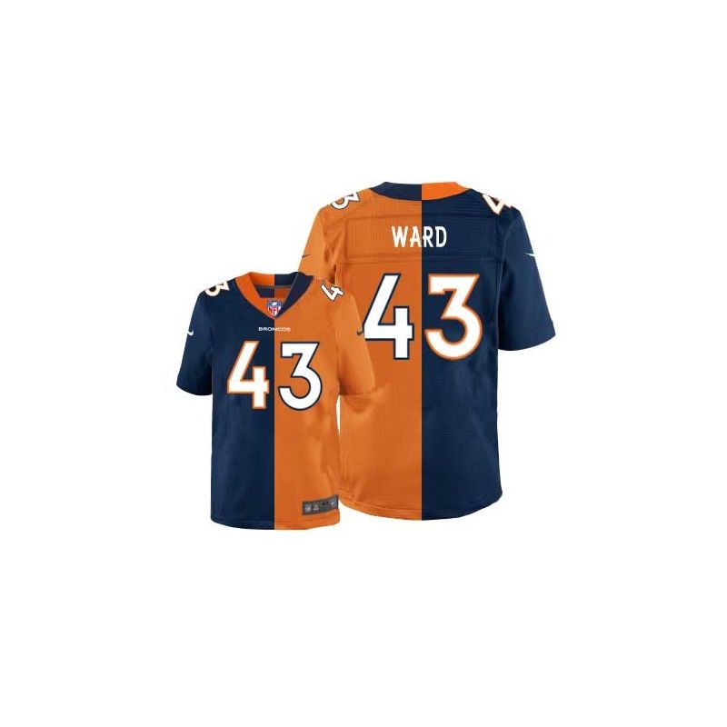 Cheap TJ Ward Broncos Jersey From China #43 Blue-Orange Split Cheap TJ Ward Broncos Jersey From China #43 Blue-Orange Split