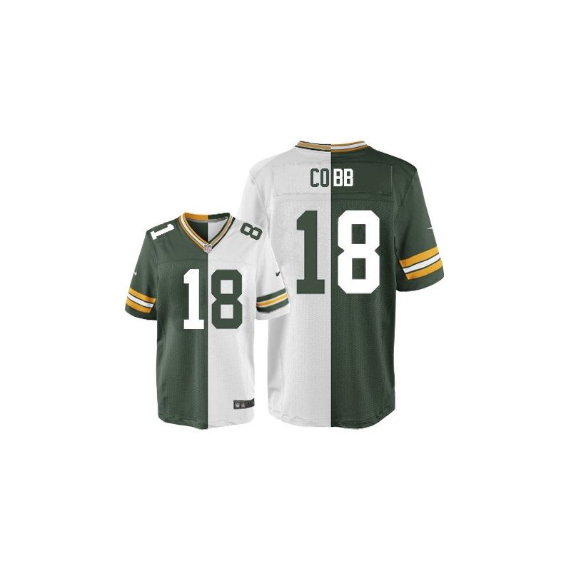 Cheap Randall Cobb Packers Jersey From China #18 Green-White Split