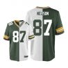 Cheap Jordy Nelson Packers Jersey From China #87 Green-White Split