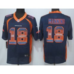 Cheap Peyton Manning Broncos Jersey From China #18 Strobe