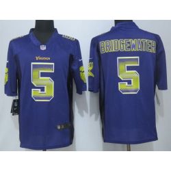 Cheap Teddy Bridgewater Vikings Jersey From China #5 Strobe