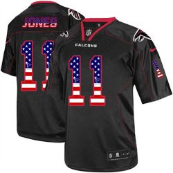Cheap Julio Jones Falcons Jersey From China #11 Black USA Flag