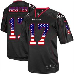 Cheap Devin Hester Falcons Jersey From China #17 Black USA Flag