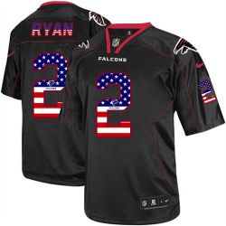 Cheap Matt Ryan Falcons Jersey From China #2 Black USA Flag