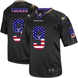 Cheap Justin Tucker Ravens Jersey From China #9 Black USA Flag