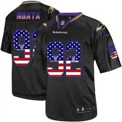 Cheap Haloti Ngata Ravens Jersey From China #92 Black USA Flag