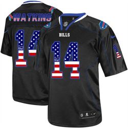 Cheap Sammy Watkins Bills Jersey From China #14 Black USA Flag