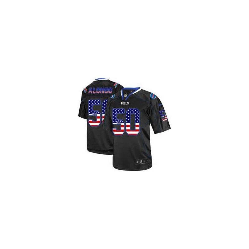 Cheap Kiko Alonso Bills Jersey From China #50 Black USA Flag Cheap Kiko Alonso Bills Jersey From China #50 Black USA Flag