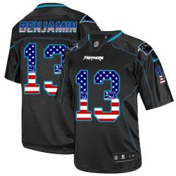 Cheap Kelvin Benjamin Panthers Jersey From China #13 Black USA Flag