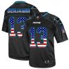 Cheap Kelvin Benjamin Panthers Jersey From China #13 Black USA Flag