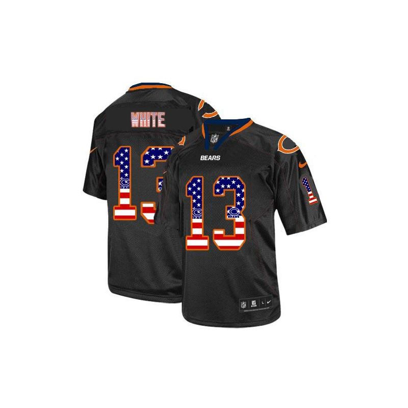Cheap Kevin White Bears Jersey From China #13 Black USA Flag Cheap Kevin White Bears Jersey From China #13 Black USA Flag