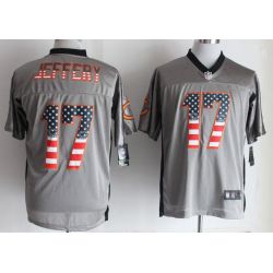 Cheap Alshon Jeffery Bears Jersey From China #17 Grey USA Flag