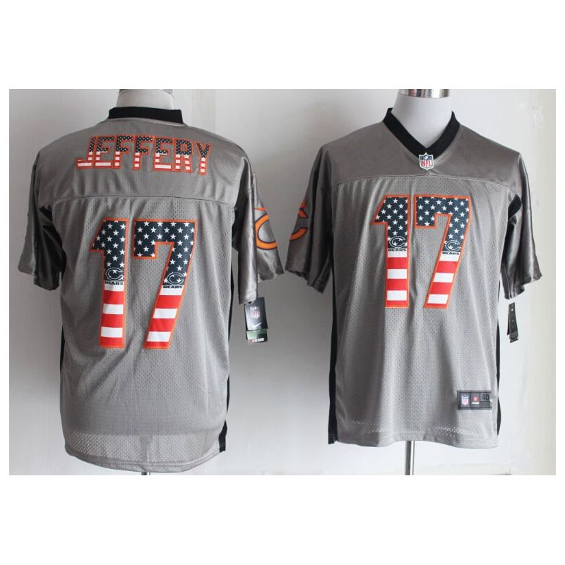 Cheap Alshon Jeffery Bears Jersey From China #17 Grey USA Flag Cheap Alshon Jeffery Bears Jersey From China #17 Grey USA Flag