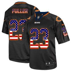 Cheap Kyle Fuller Bears Jersey From China #23 Black USA Flag