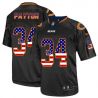 Cheap Walter Payton Bears Jersey From China #34 Black USA Flag