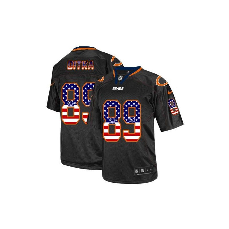 Cheap Mike Ditka Bears Jersey From China #89 Black USA Flag Cheap Mike Ditka Bears Jersey From China #89 Black USA Flag