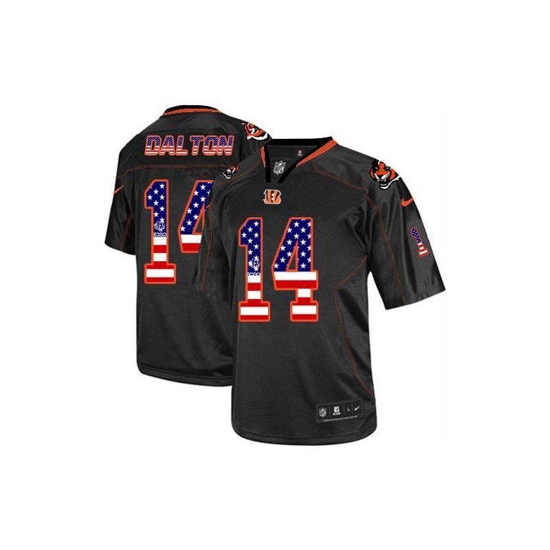 Cheap Andy Dalton Bengals Jersey From China #14 Black USA Flag Cheap Andy Dalton Bengals Jersey From China #14 Black USA Flag