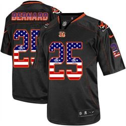 Cheap Giovani Bernard Bengals Jersey From China #25 Black USA Flag